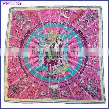 Fashion designer twill silk scarf