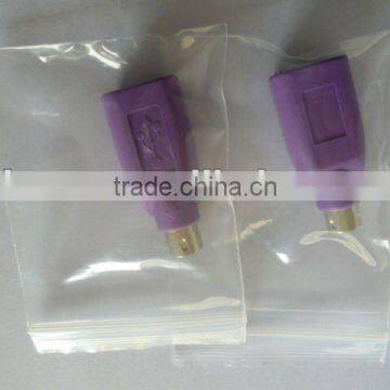 purple USB adapter / USB connector /USB AF to PS2 adapter