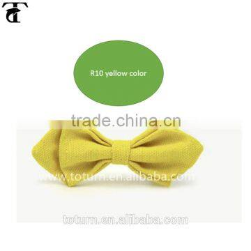 Plain Yellow Color Lighted Christmas Bow Ties Neck Ties for Kids