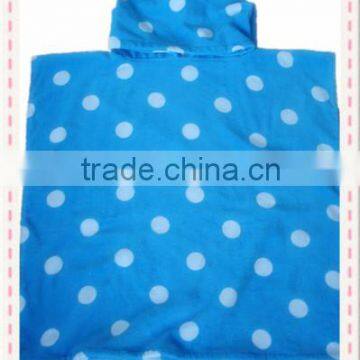100% Cotton Terry Reactive Printing Kids Hooded Towel