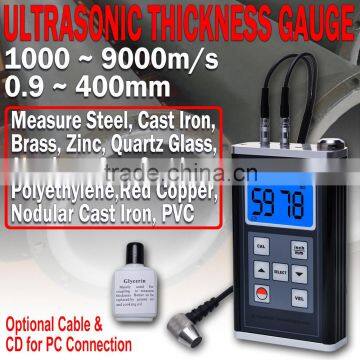 Digital Gauge TM8818 Velocity LSI Non Metal 0.9~400mm Ultrasonic Thickness Meter photo-2