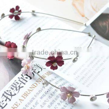 elegant crystal flower adult headband hair accessories for sale