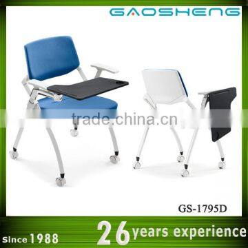 high quality new design stackable tablet chair with rotate tablet( GS-1795D