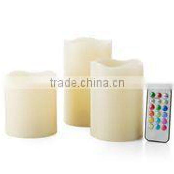 Set of 3 Remote Control LED Candles with Multi Functions