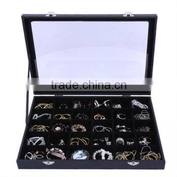 glass cover jewelry display (Accept Custom Design And Print Your Logo)