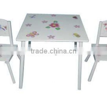 Wooden Butterfly Design Kids Table Chair