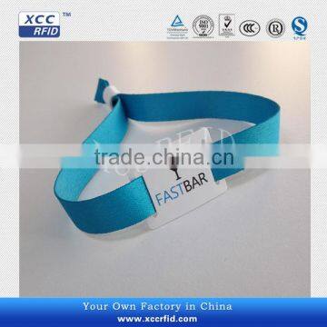 125KHz rfid fabric woven wristband