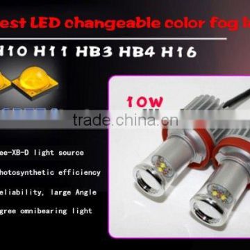 New design!Chameleon led fog light 10W H8/H10/H11/H16/9005/9006 auto fog lamp