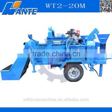 WT2-20M Diesel Engine Soil Interlocking Pressing Bricks Machine