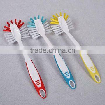 Colourful Plastic Handle Household PP Hair Cleaning Dish Brush