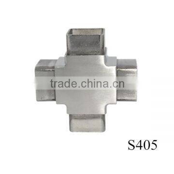 stainless steel 4 way square tube connector 40mm