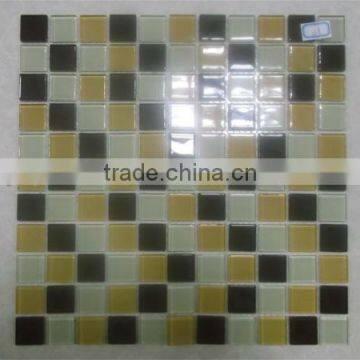 Mixed color crystal glass mosaic tile for swimming pool