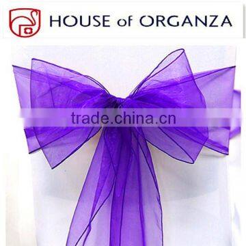 Purple Organza Chair Sash