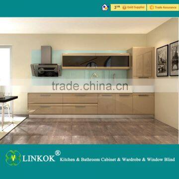 wholesale cheap price china factory high gloss yellow lacquer kitchen cabinet