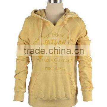 women 100 cotton french terry knitted fabric washed long sleeve top