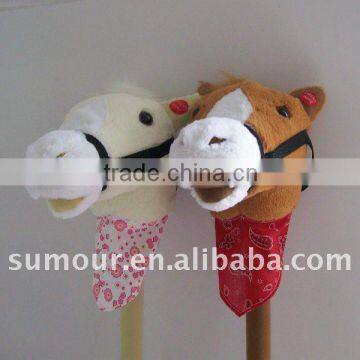 Plush Horse Head Sticks