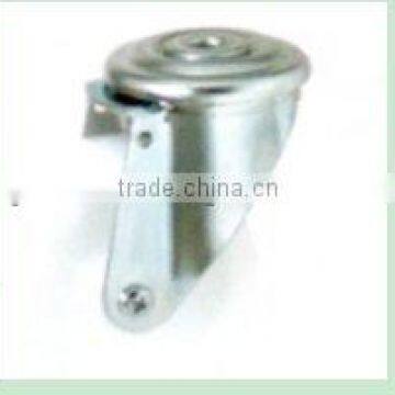 Swivel/Swivel Brake Bolt Hole Castor Fitted with Nylon Wheel, Roller Bearing