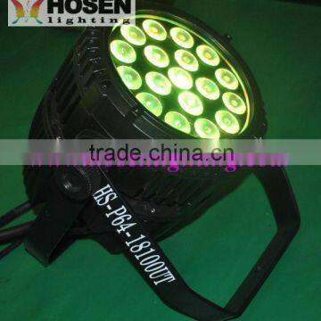 China manufacture , led par light 18pcs 10W RGBW outdoor par can