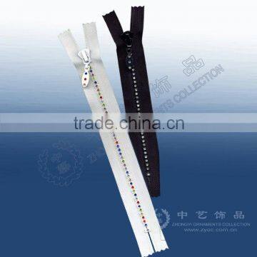 (ZP-1_05) Rhinestone Zipper, Shoe Accessories & Decorations