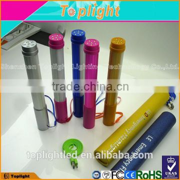 electric rechargeable led flash light torch light RGB