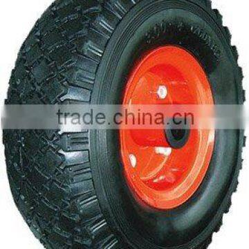 Hand truck rubber wheel PR1015 with metal rim