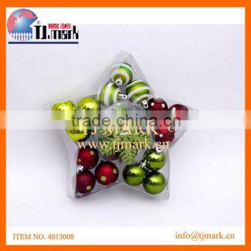 PLASTIC CHEAP PLASTIC CHRISTMAS TREE ORNAMENTS SET