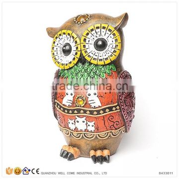 Piggy Bank Money Boxes Resin Owl Figurine