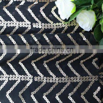 polyester chiffon fabric gold sequin fabric polyester chiffon