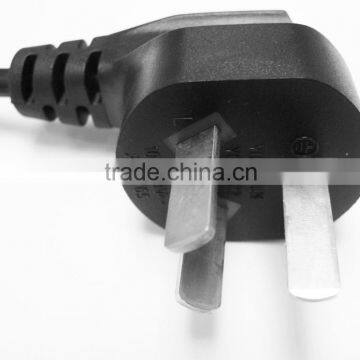 Chinese standard 10A/ 250V 3pin electrical flat plug
