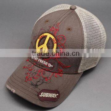 CUSTOM DISTRESSED MESH TRUCKER CAP WHOLESALE