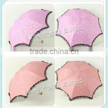 LB315 eye-catching color beautiful promotional gift lady umbrella with lace