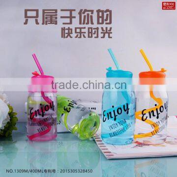 wholesale juice water bottle with straw for kids