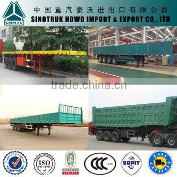 china semi trailer flat bed three axles semi trailer for sale