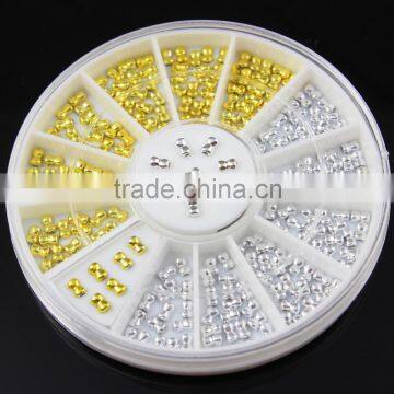 factory price sliver & gold bow nail art decoration sticker