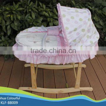 hand made cradle baby moses basket / moses basket set /maize basket/ bassinet,/ corn basket /with rocking stand BB009