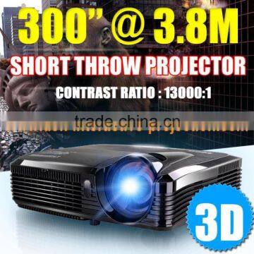 4500 lumens short focus projector, cheap short throw projector for education