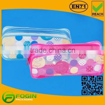 customized pvc stationery bag with zipper