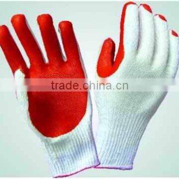 Rubber coated crinkle palm heavy duty work gloves