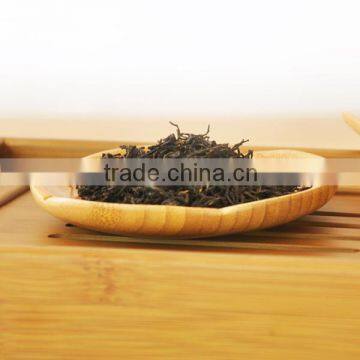 small round bamboo snack plates