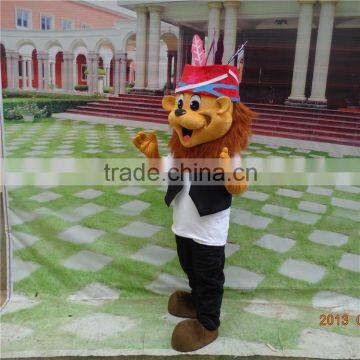 Happy Island Hot sale adult plush lively lion cartoon mascot costume for sale