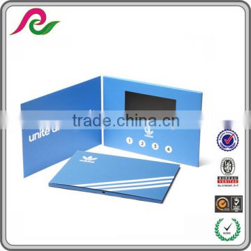 Paper Material Invitation LCD Video Greeting Card / Video Brochure Card