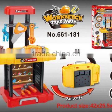 Toys suitcase tool set workshop workbench play set