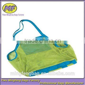 Custom New Folding Sand Beach Tote Mesh Bag for Swim Toys and Boating