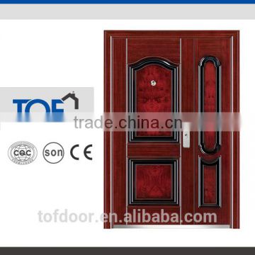 Modern design exterior security steel two leaf door