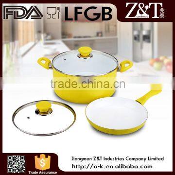 Trade Assurance Colorful aluminum ceramic coating non-stick cookware