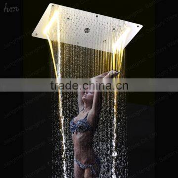 380*700mm stainless steel rain water column waterfall shower head led bathroom shower