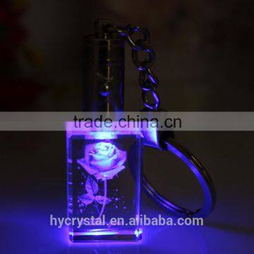 Custom Cheap Clear Crystal Glass Emoji Led Reflective Keychain photo-5