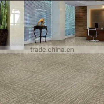 Polyproplyene loop pile simple pattern modular carpet tile