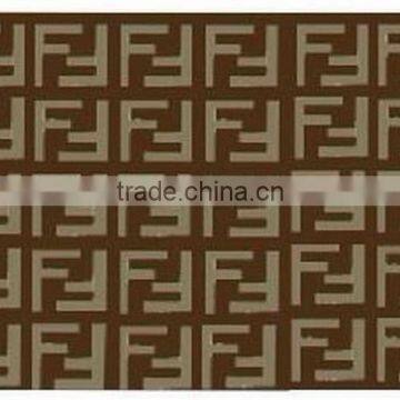 small patch cute word brown color theme handtufted carpet