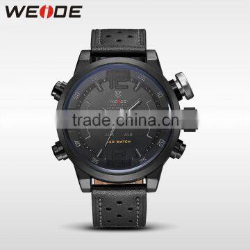 Orignal watches made in china stainless steel back water resistant genuine leather watch strap best selling watches men
